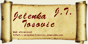Jelenka Tošović vizit kartica